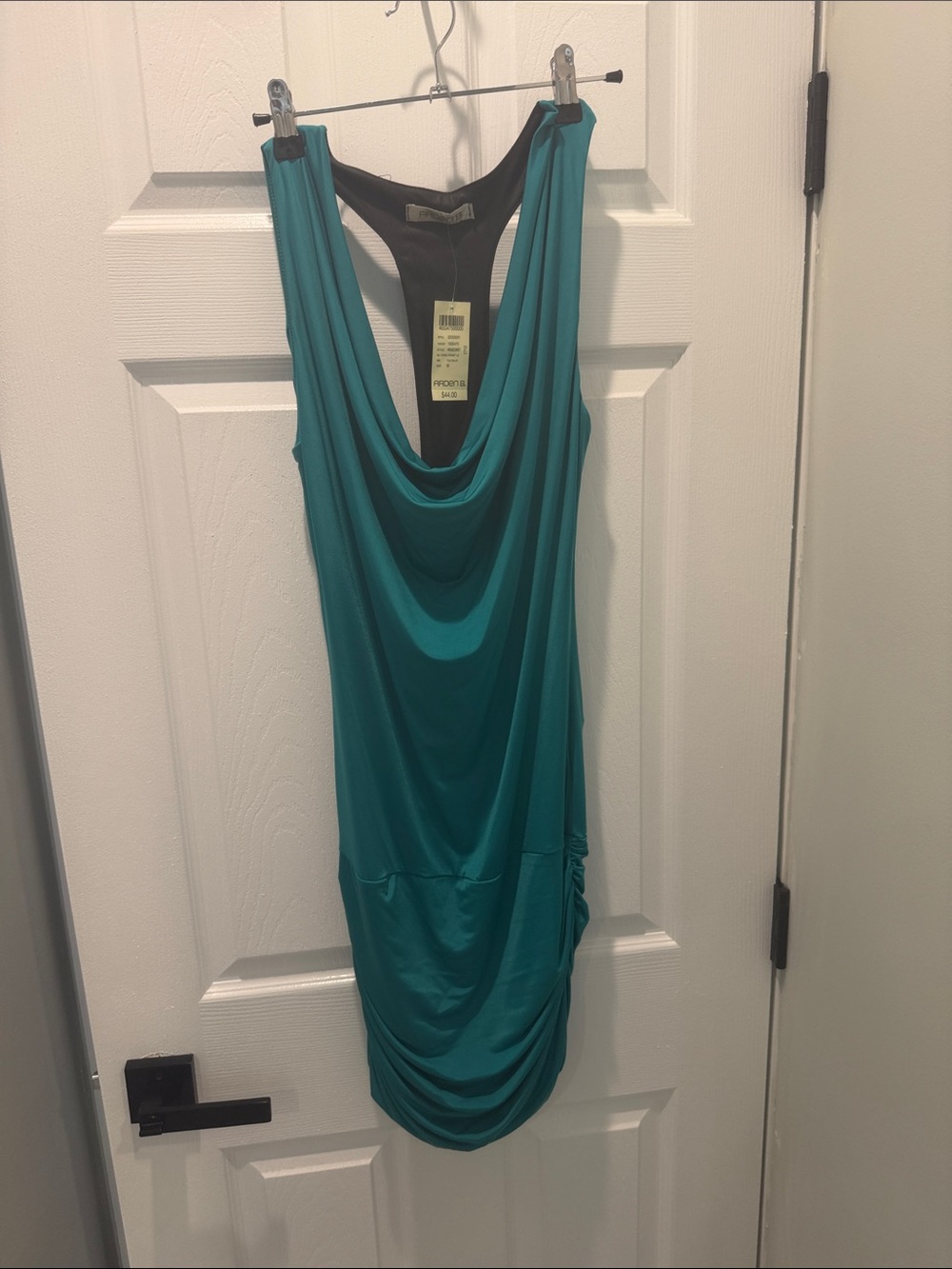 Arden B Teal Cowl Back Tank Dress